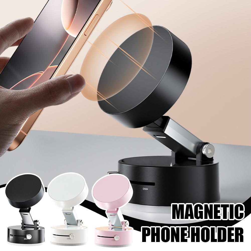 Foldable magnetic car phone holder